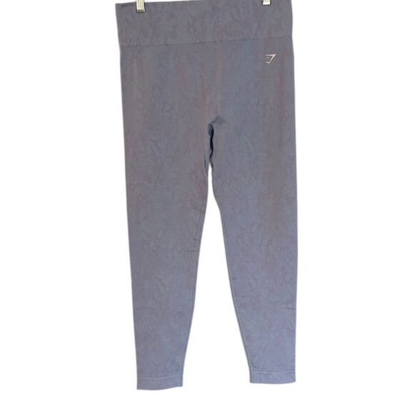 Gymshark Adapt Animal Seamless Ruched Leggings Light Blue Lavender Size Large - Picture 2 of 11